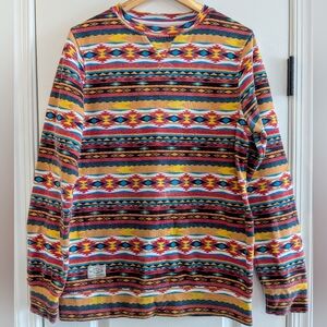 Empyre Surplus Co Aztec Southwestern Retro Multicolor Pullover Sweatshirt Size M